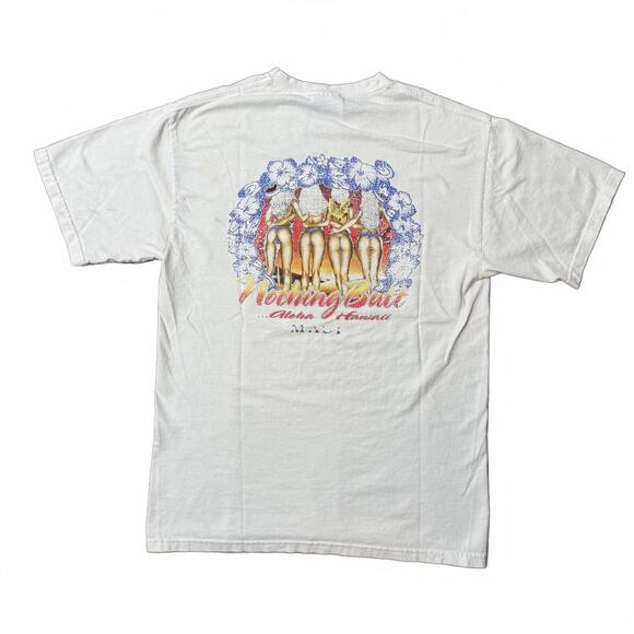 Vintage Y2K Nothing butt aloha hawaii maui travel tee M - Picture 1 of 7